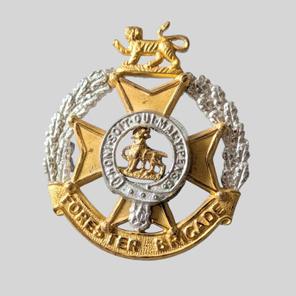 Forester Brigade Officers Silver & Gilt Cap Badge 1958-64