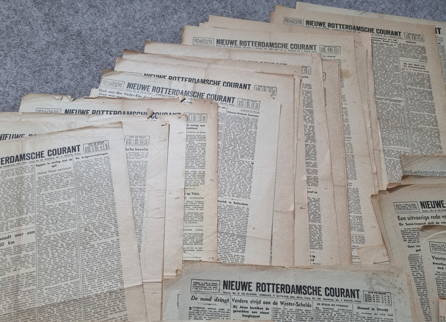 53 Editions of WW2 Dutch Collaborationist Newspaper ‘Nieuwe Rotterdamsche Courant’, Sep 1944 - Mar 1945