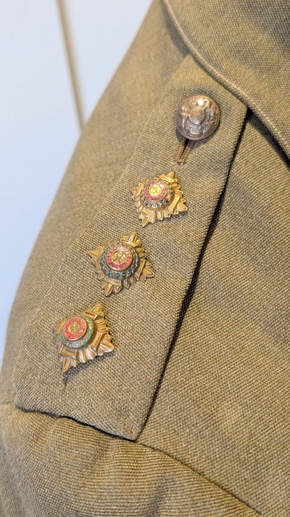 1930 Interwar British Army 11th Hussars Captain's Uniform Jacket Named