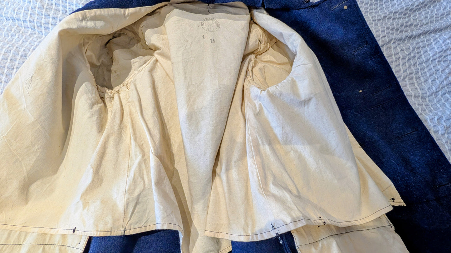 WW2 1940 Dated French Army Infantry Dark Blue Greatcoat Unissued