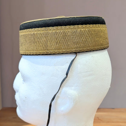 Fantastic Rare Original Victorian 4th Hussars Officers Pill Box hat & Chinstrap
