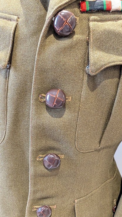 WW1 to Interwar British Captain's Uniform Jacket MC Winner WW1 Veteran