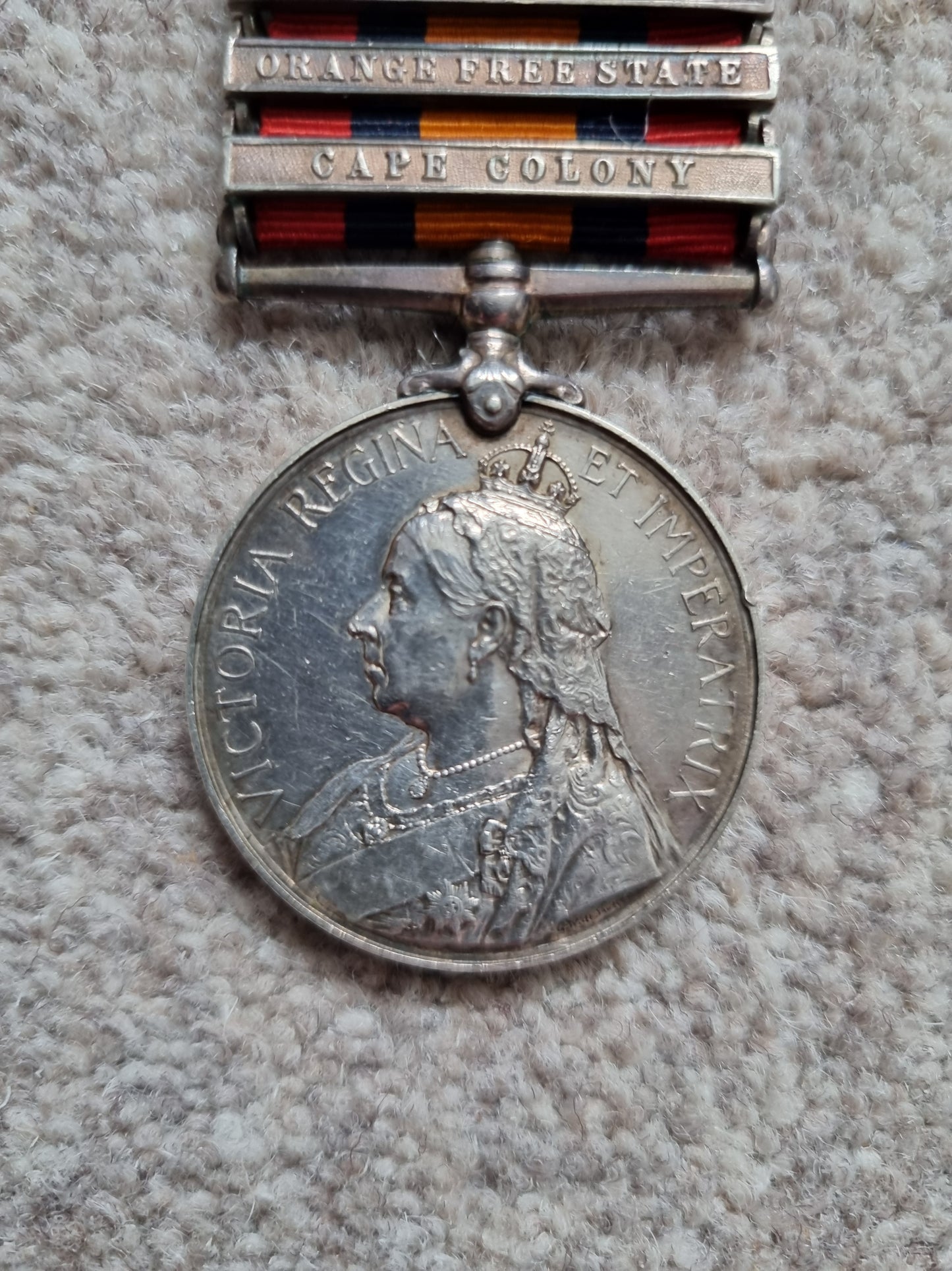 Boer War & WW1 British Medal Trio With 5 Bar Queens South Africa Medal to James Miller - South African Constabulary & Army Service Corps