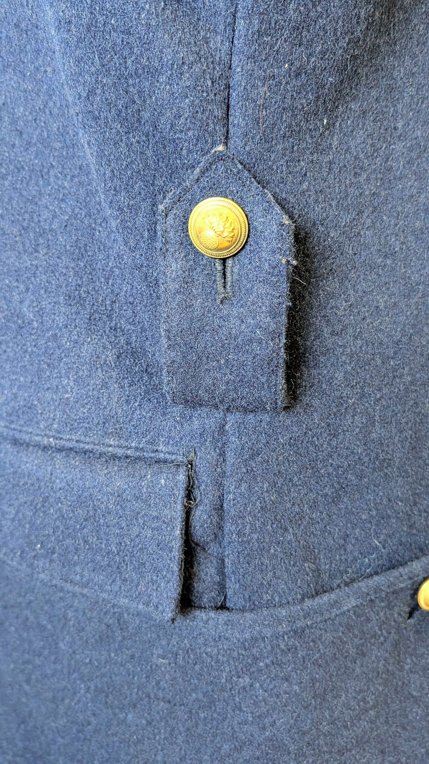 WW2 1940 Dated French Army Infantry Dark Blue Greatcoat Unissued