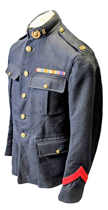 SOLD! WW1 Era British Royal Marines Light Infantry Blue No 1 Jacket with Medal Bar