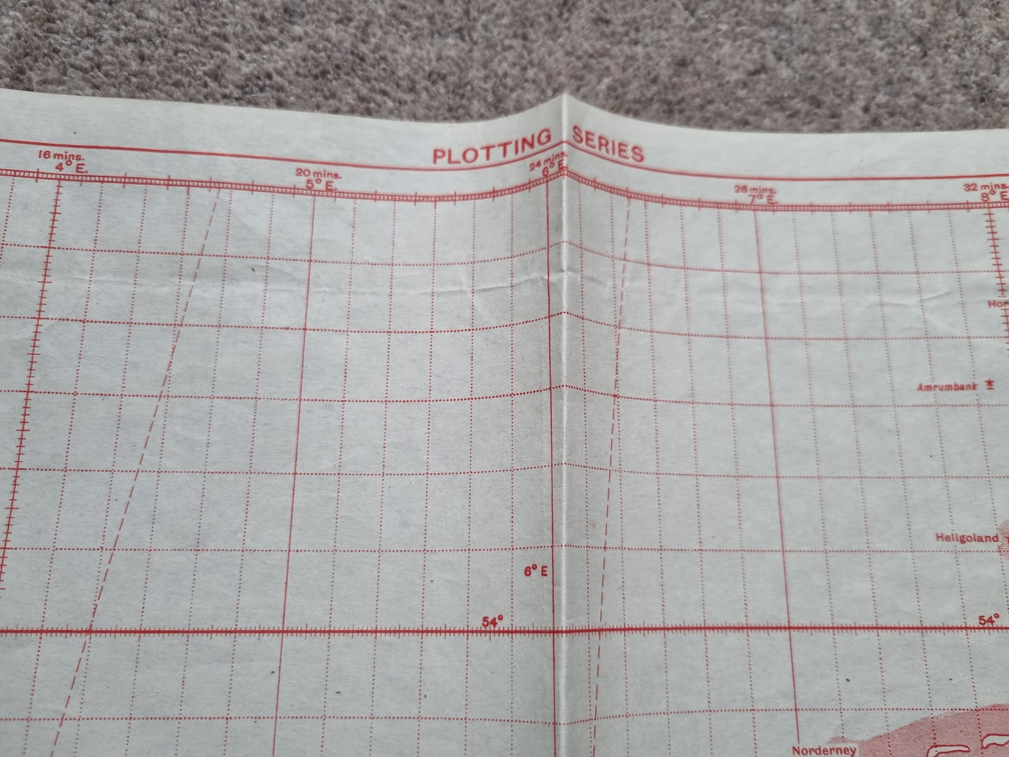 WW2 RAF June 1944 Plotting Map of Western Germany with Operational Markings over Berlin