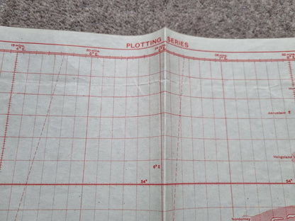 WW2 RAF June 1944 Plotting Map of Western Germany with Operational Markings over Berlin
