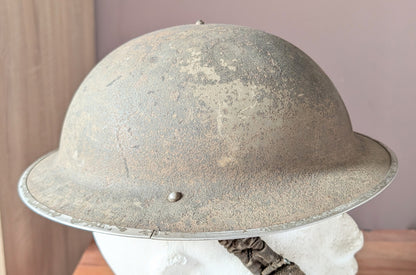 Early WW2 Dunkirk Era British Army Brodie Combat Helmet Dated 1938/9