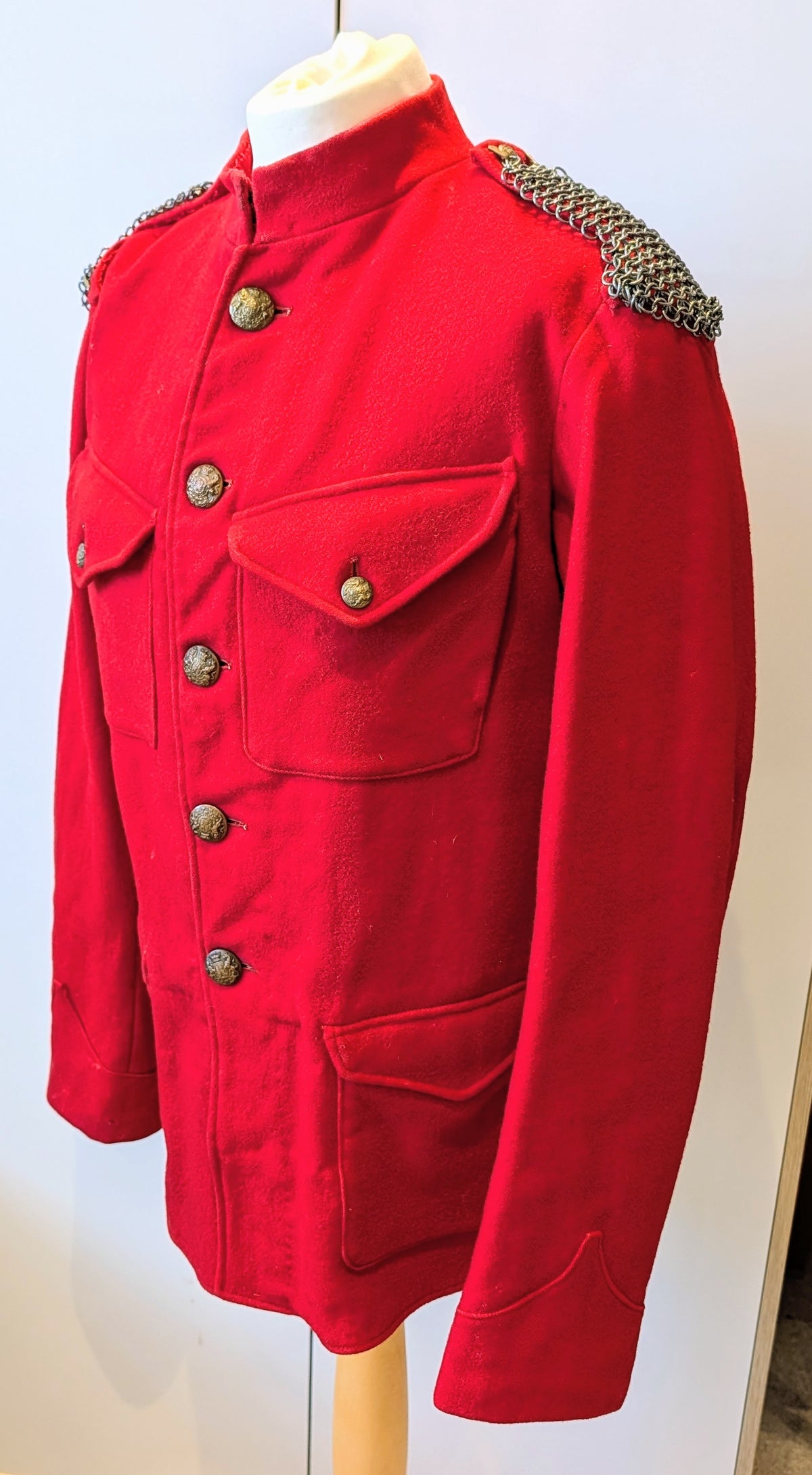Rare Victorian British Army Cavalry Scarlet Wool Working Jacket