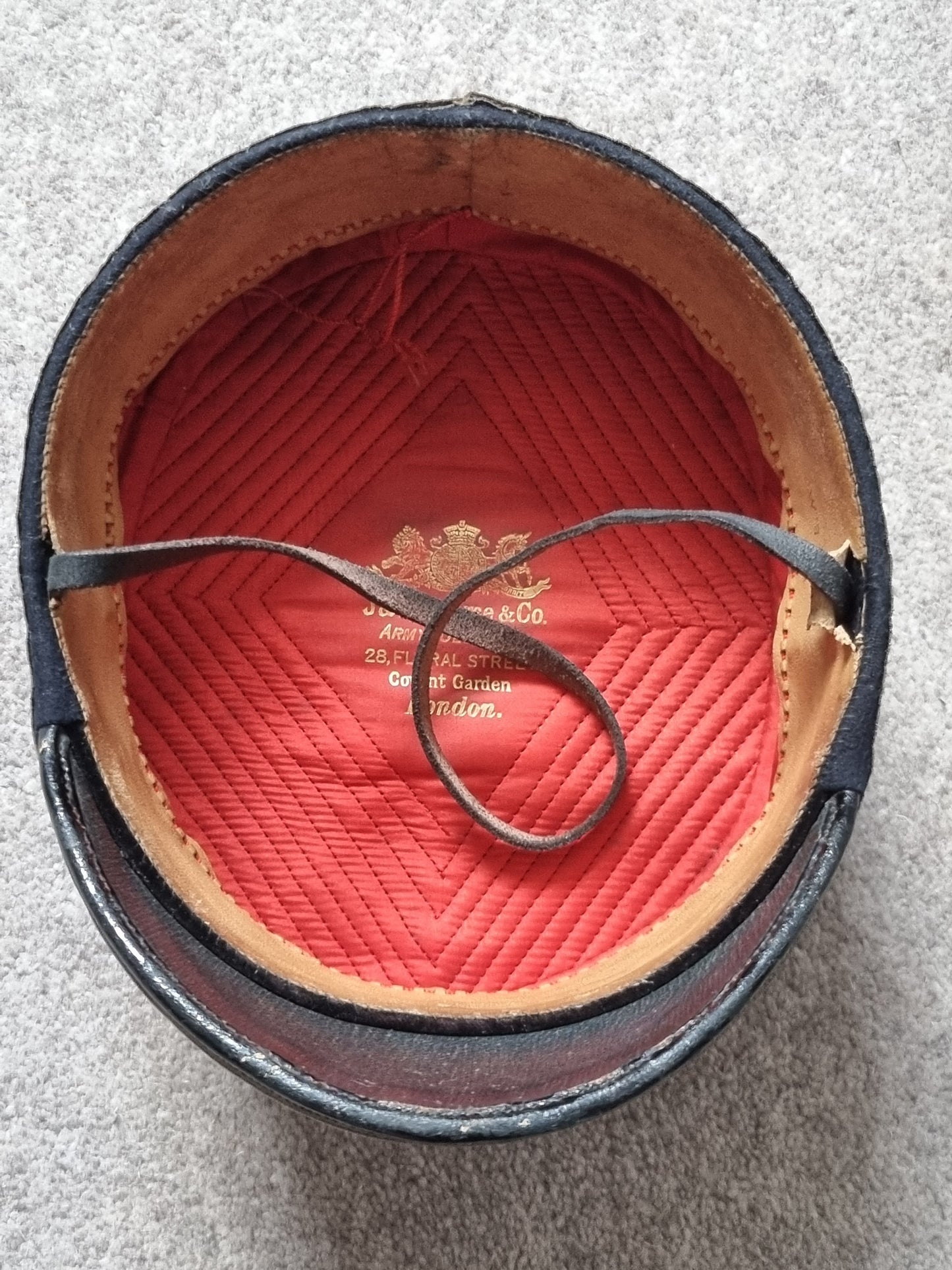 SOLD! Victorian Royal Engineers Volunteers 1880 Pattern Forage Cap & Chinstrap