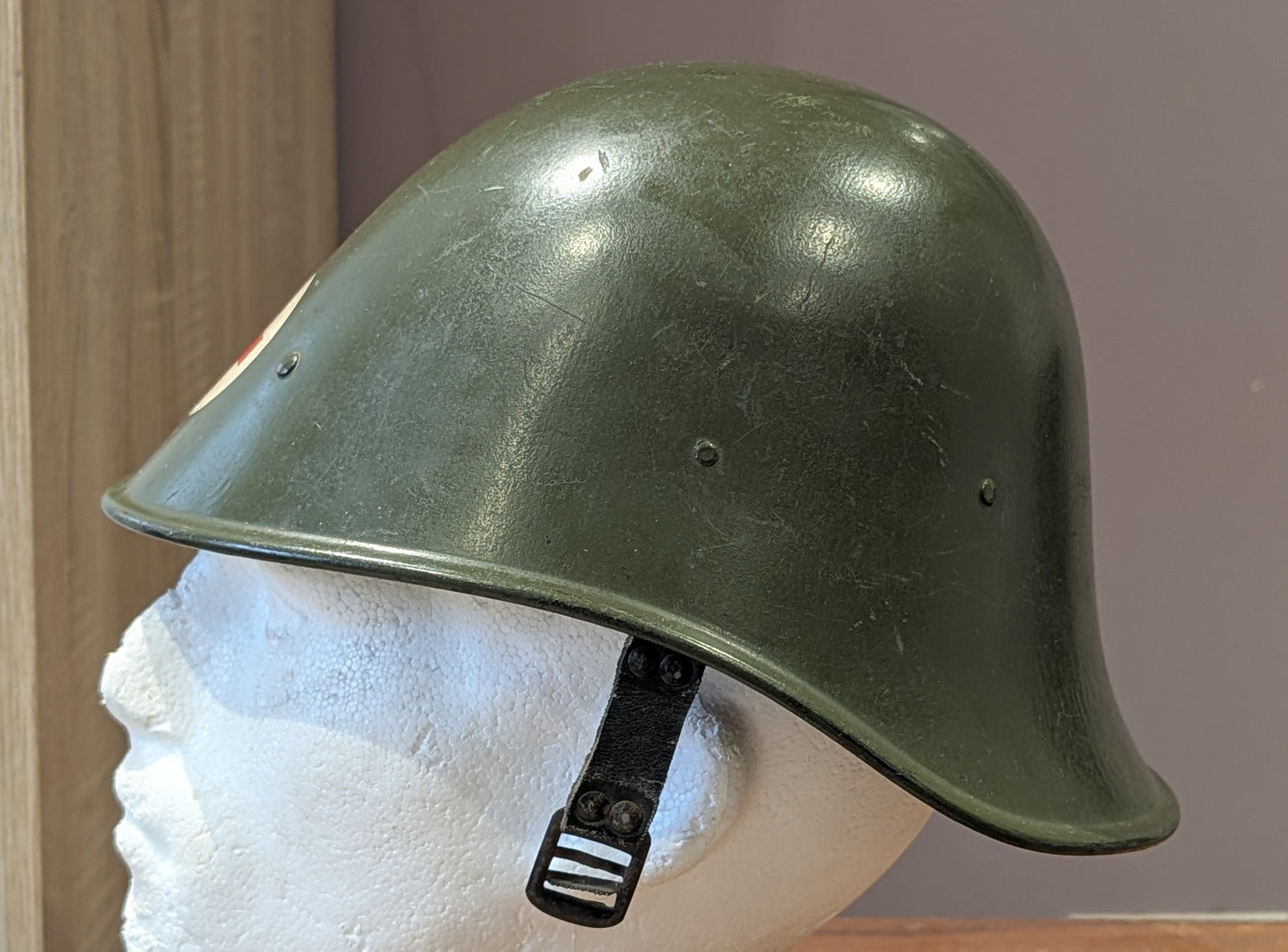 Rare WW2 Dutch Red Cross M27 Steel Helmet