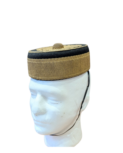 Fantastic Rare Original Victorian 4th Hussars Officers Pill Box hat & Chinstrap