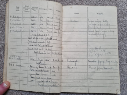 SOLD! WW1 RFC Flying Log Book Photo & RFC Papers to 2nd Lieut H C Derham