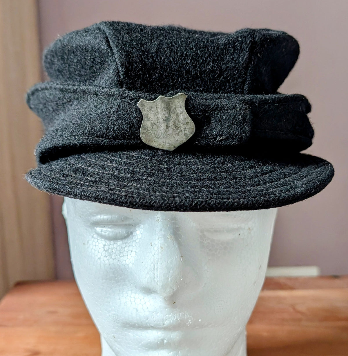 RARE ORIGINAL WW2 CAP FOR GERMAN PoW CAMP MILAG NORD INMATE