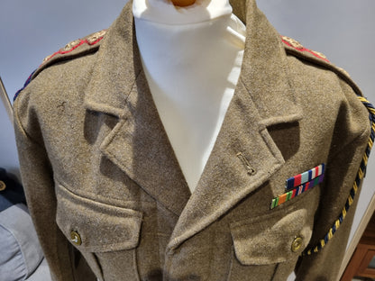 SOLD! BRITSH ARMY BATTLEDRESS 1954 ROYAL ARTILLERY 50th NORTHUMBRIAN + TROUSERS