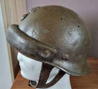 WW2 French Army M35 Tanker helmet Complete