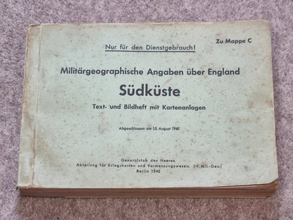 Rare WW2 Operation Sealion Invasion Planning Südküste Book
