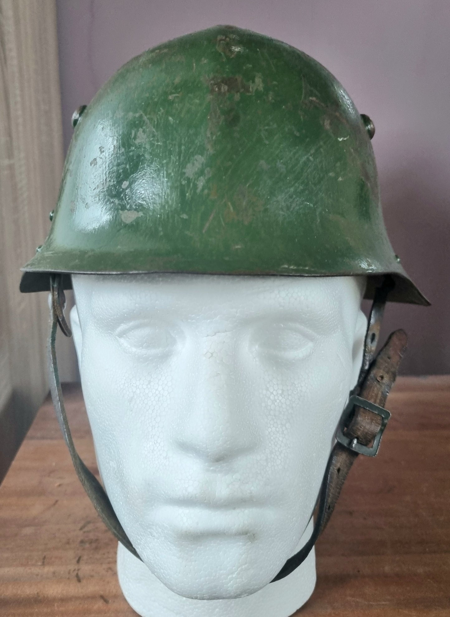 Post War Reused WW2 Bulgarian M36 Type C Helmet