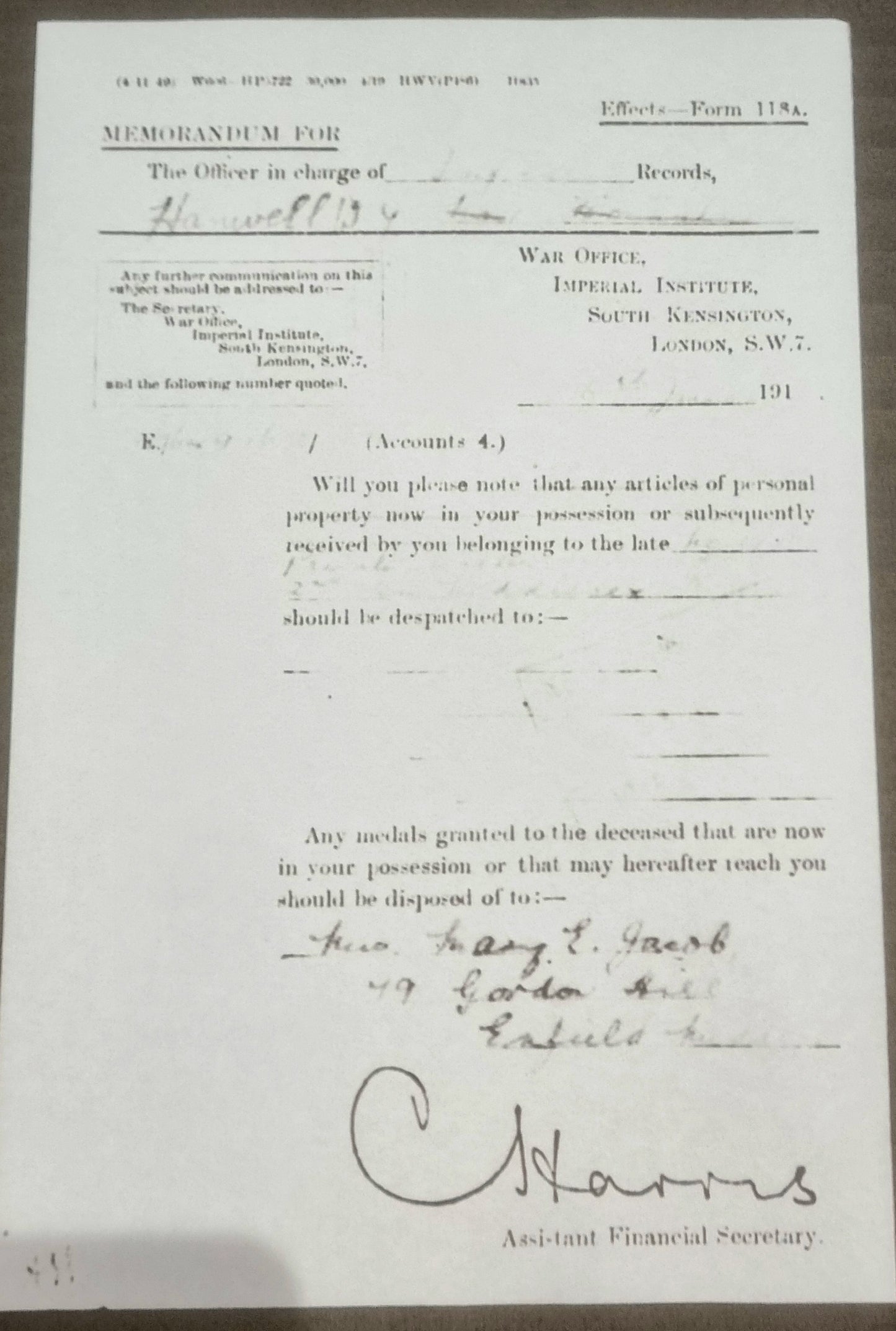 WW1 British Army Death Plaque WALTER HERBERT JACOB - the 2nd Casualty of the entire Middlesex Regt 1914