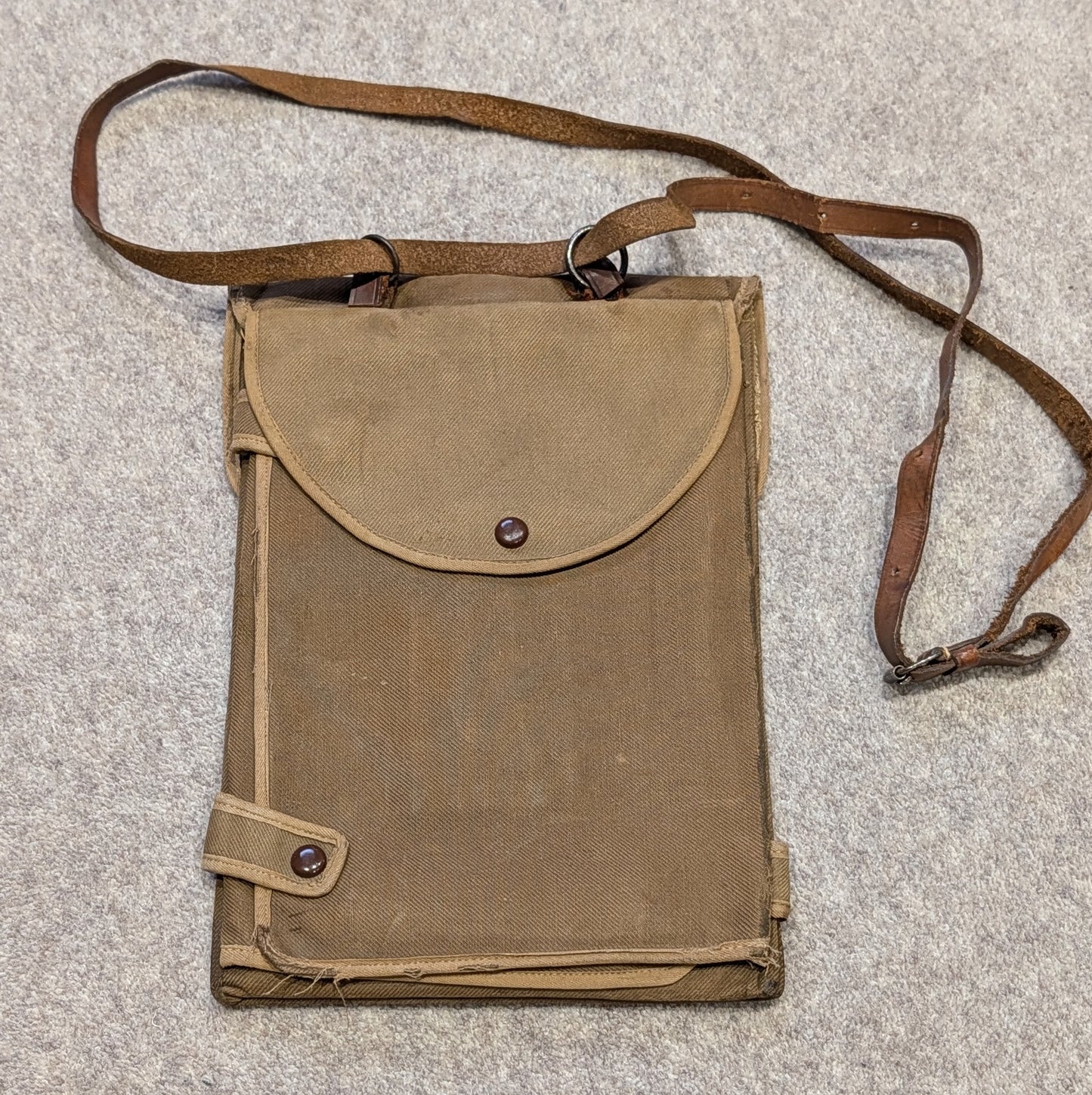 SOLD! WW1 BRITISH ARMY OFFICERS MAP CASE WITH LEATHER CARRY STRAP NAMED TO MILITARY CROSS WINNER C P GARRARD
