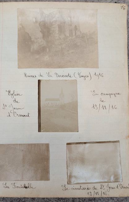 Unique WW1 French Army & Air Force Photo Album, Service Documents and Field Post Set to a Front Line Medic & Then Combat Pilot