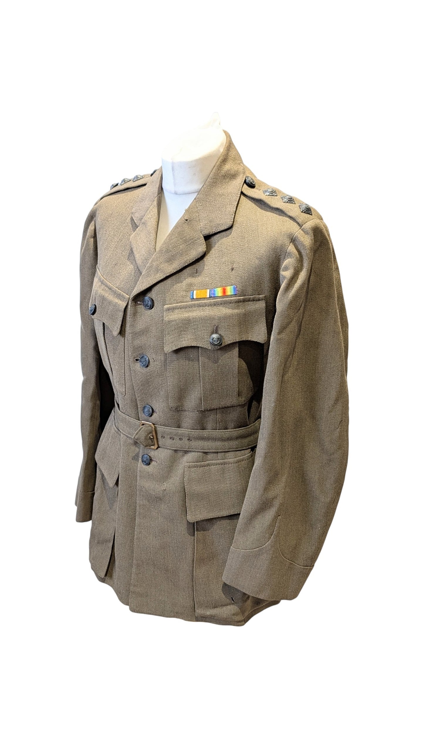 WW1 British Army Captain's Rifle Brigade Uniform Jacket Dated 1918