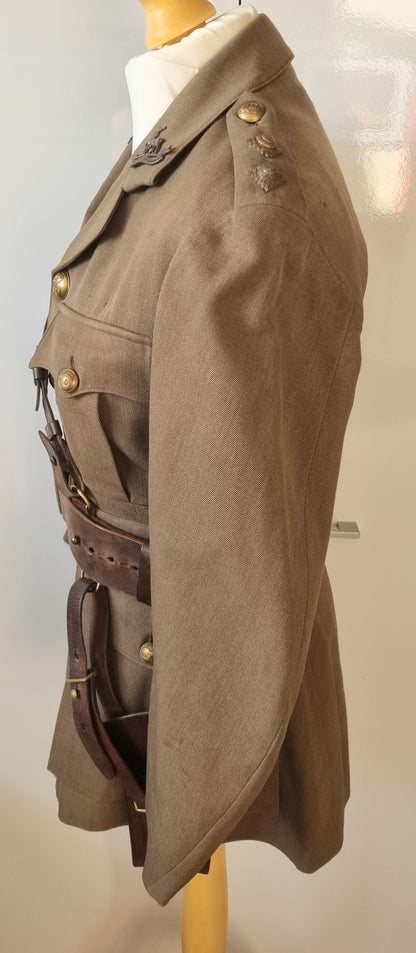 WW1 British Army Lieutenant Uniform Jacket Royal Warwickshire Regiment & Sam Browne