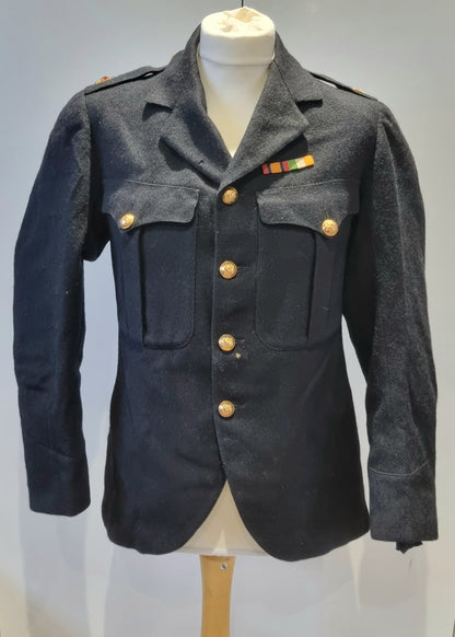 Rare WW1 Highland Light Infantry HLI Major's Cutaway No 1 Blue Dress Jacket - Named