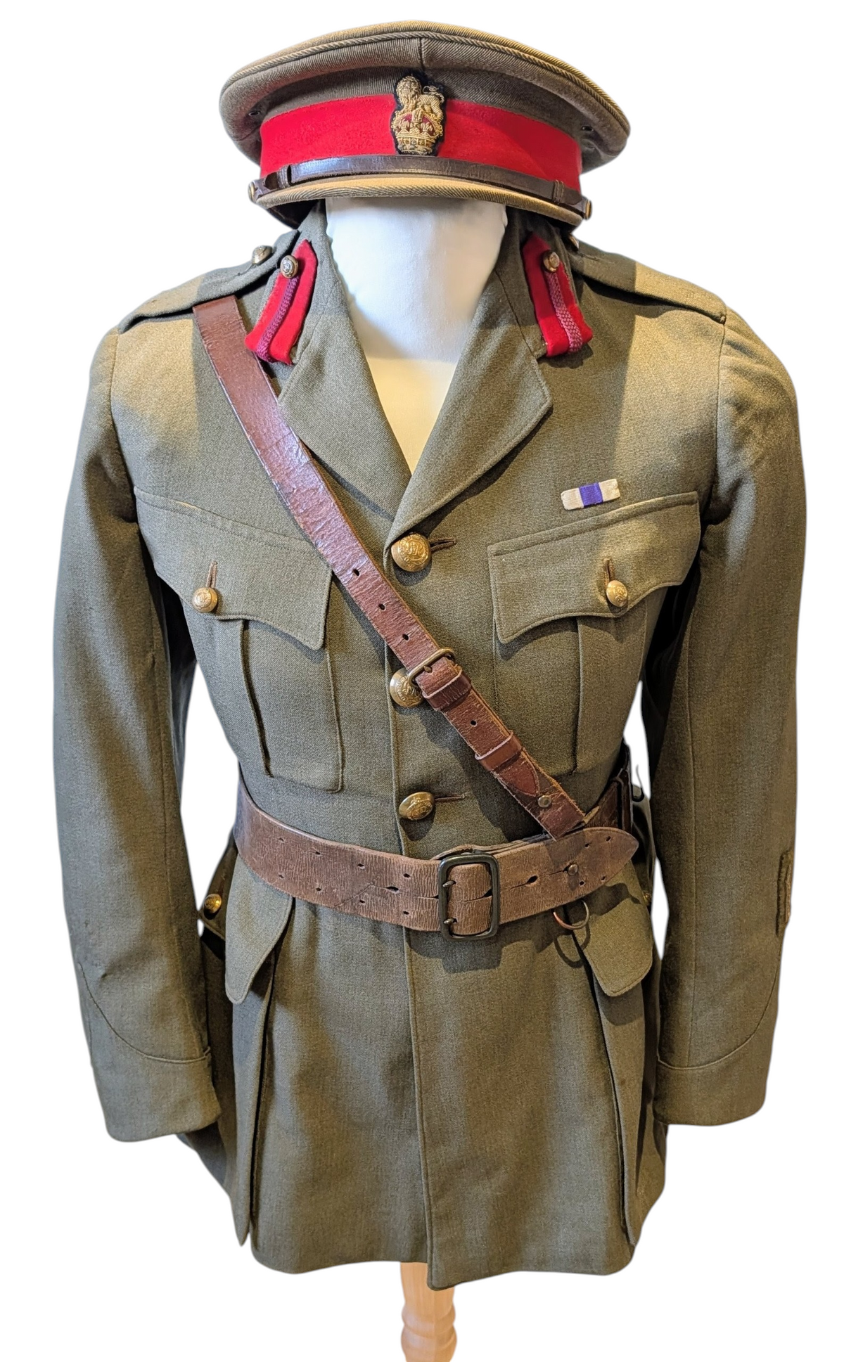 WW1 British Staff Officer Cap, Jacket & Sam Browne W B Robertson MC 1917