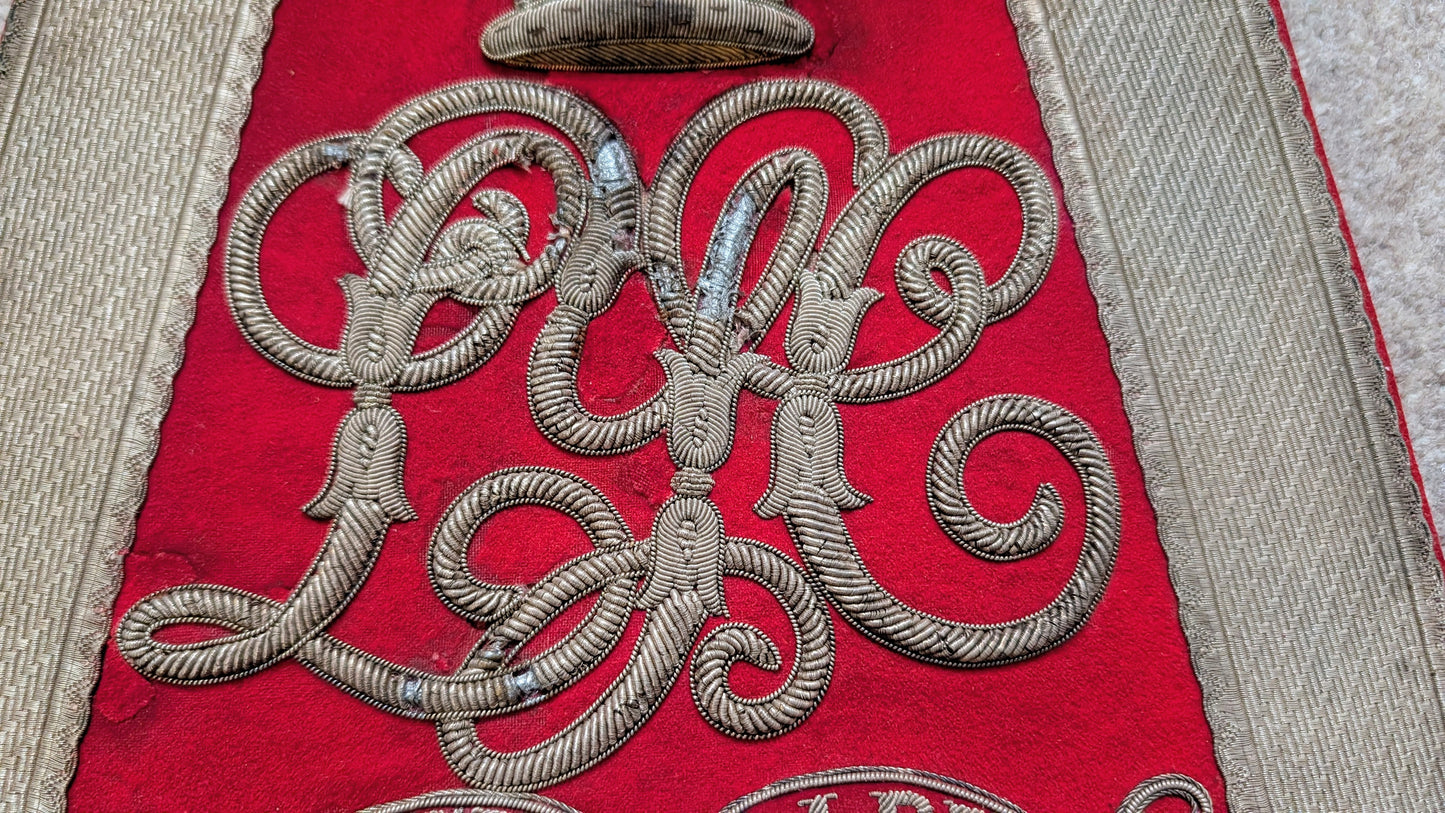 Rare Victorian Full Dress Sabretache Leicestershire Yeomanry Cavalry