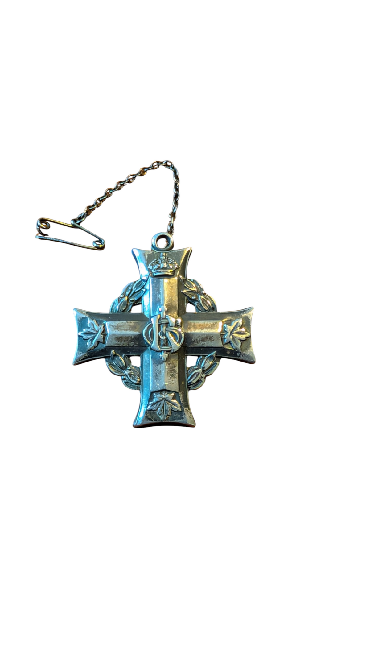 SOLD! WW1 Canadian Memorial Cross, Silver with chain 1914-18 - Pte J Downie