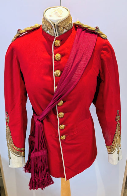 SOLD! Victorian South Staffordshire Home Service Helmet & Major's Scarlet Uniform