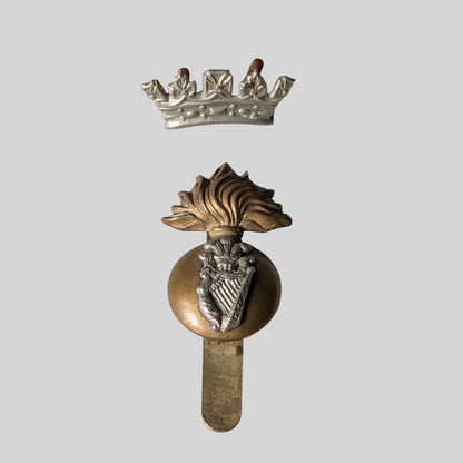 WW1 Royal Irish Fusiliers 2 Part Bimetal Cap Badge