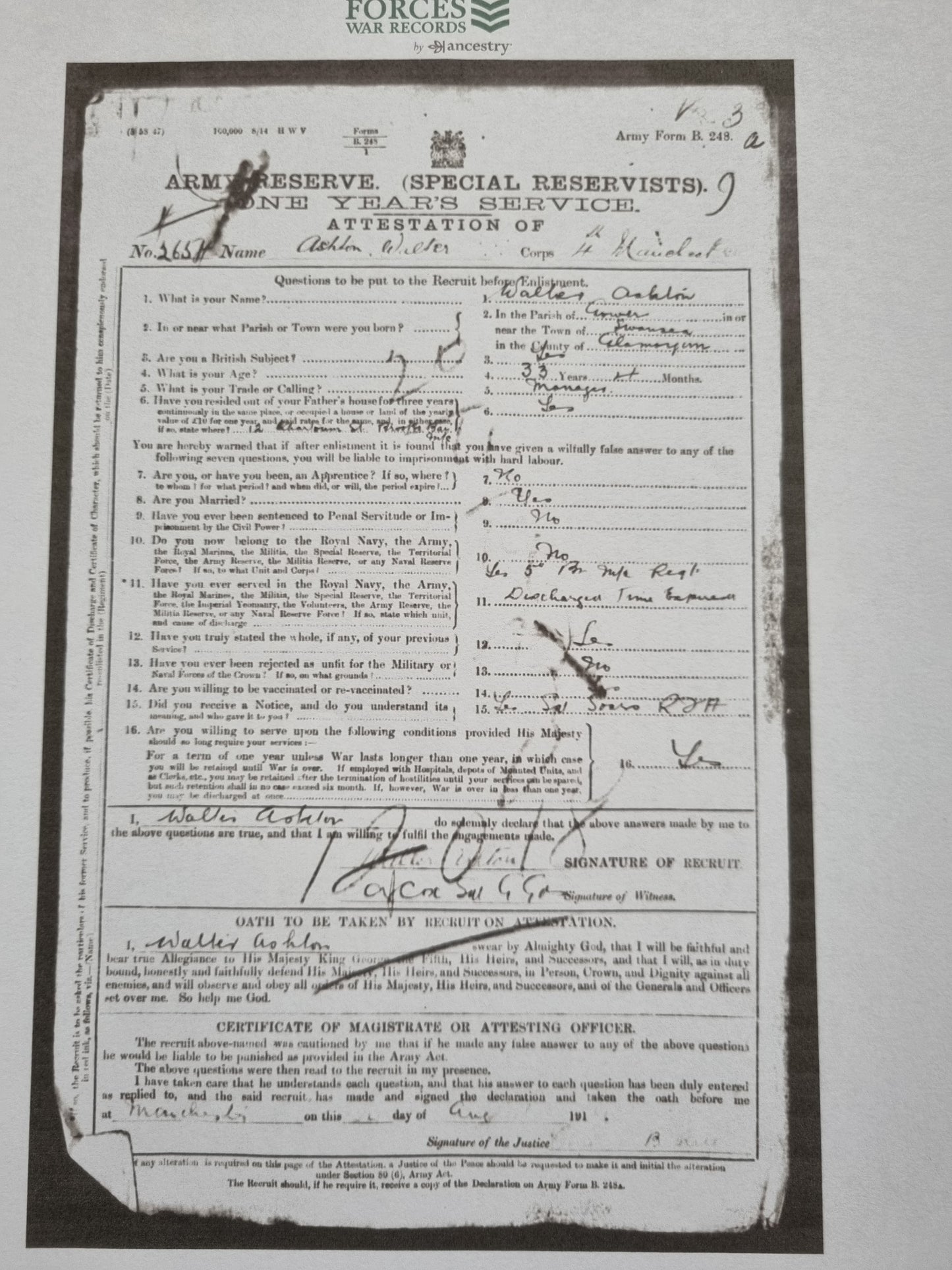 Boer War & WW1 British Army Medal Group to Sergeant Walter Ashton - 1st Manchester Regiment