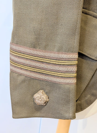 Fantastic WW1 9th Bn Glasgow Highlanders HLI Territorial Major's Cutaway Cuff Rank Jacket to an MC Winner