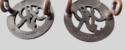 WW2 National Defence Company Bronze Collar Badge Pair