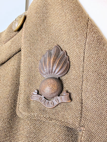 WW2 1939 British Army Royal Artillery 2nd Lieutenant Jacket Named