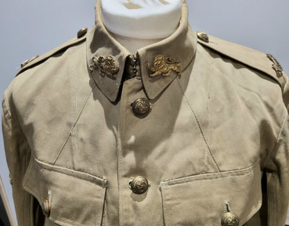 SOLD! WW2 Tropical KD Uniform collection with Jacket Trousers Badges Dog Tags Papers KORL - George Butterworth
