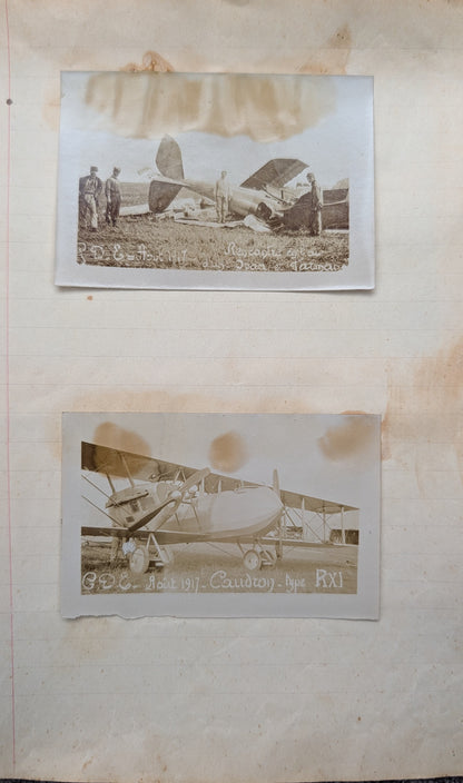 Unique WW1 French Army & Air Force Photo Album, Service Documents and Field Post Set to a Front Line Medic & Then Combat Pilot