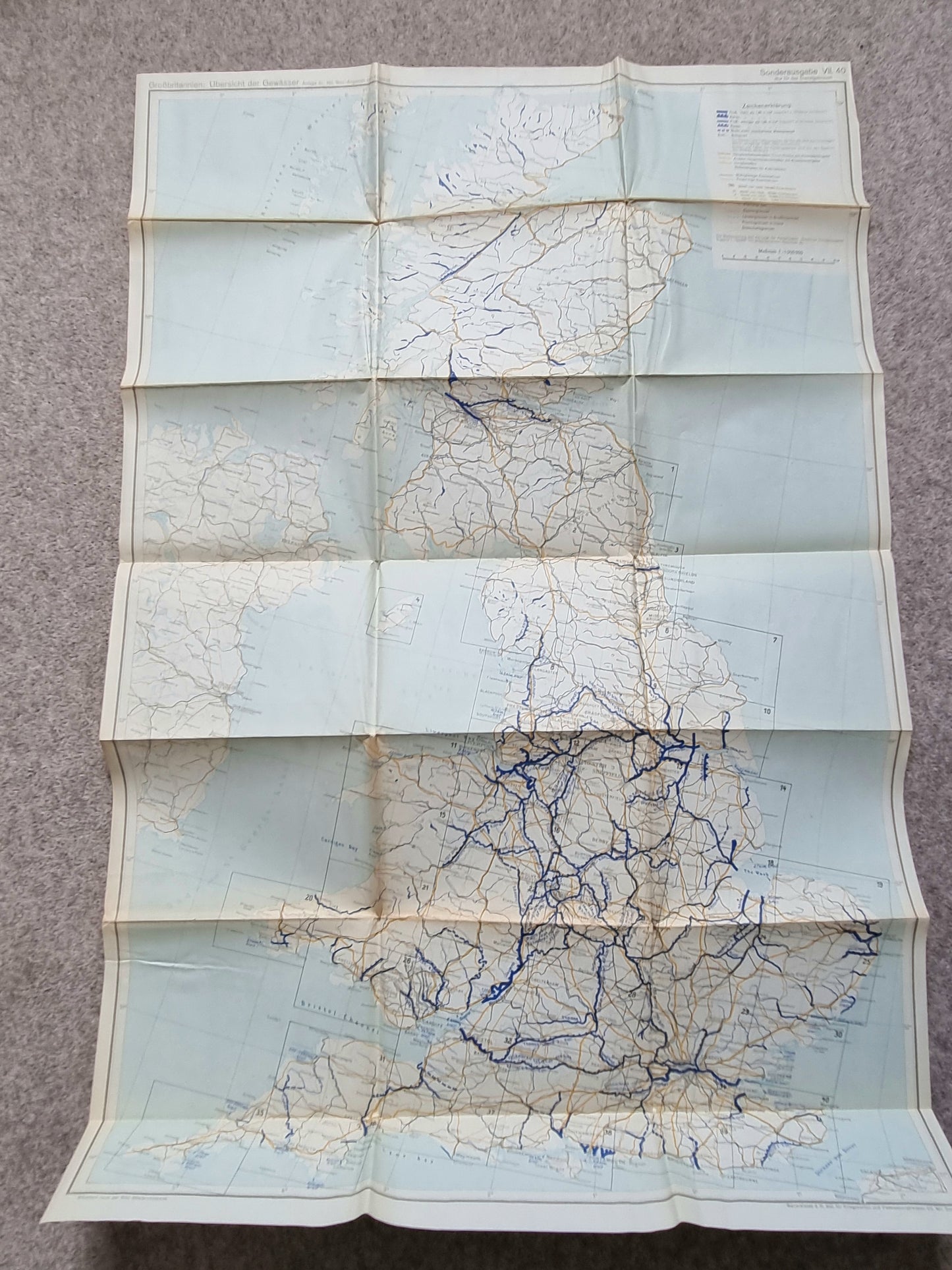 SOLD! Rare Operation Sealion  Planning Map Folder for England
