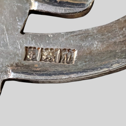 Rare Home Counties Brigade Hallmarked Silver Cap Badge 1961 By Gaunt
