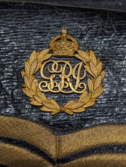 Edwardian British Indian Army Leather & Bullion Gilt GRI CrossBelt