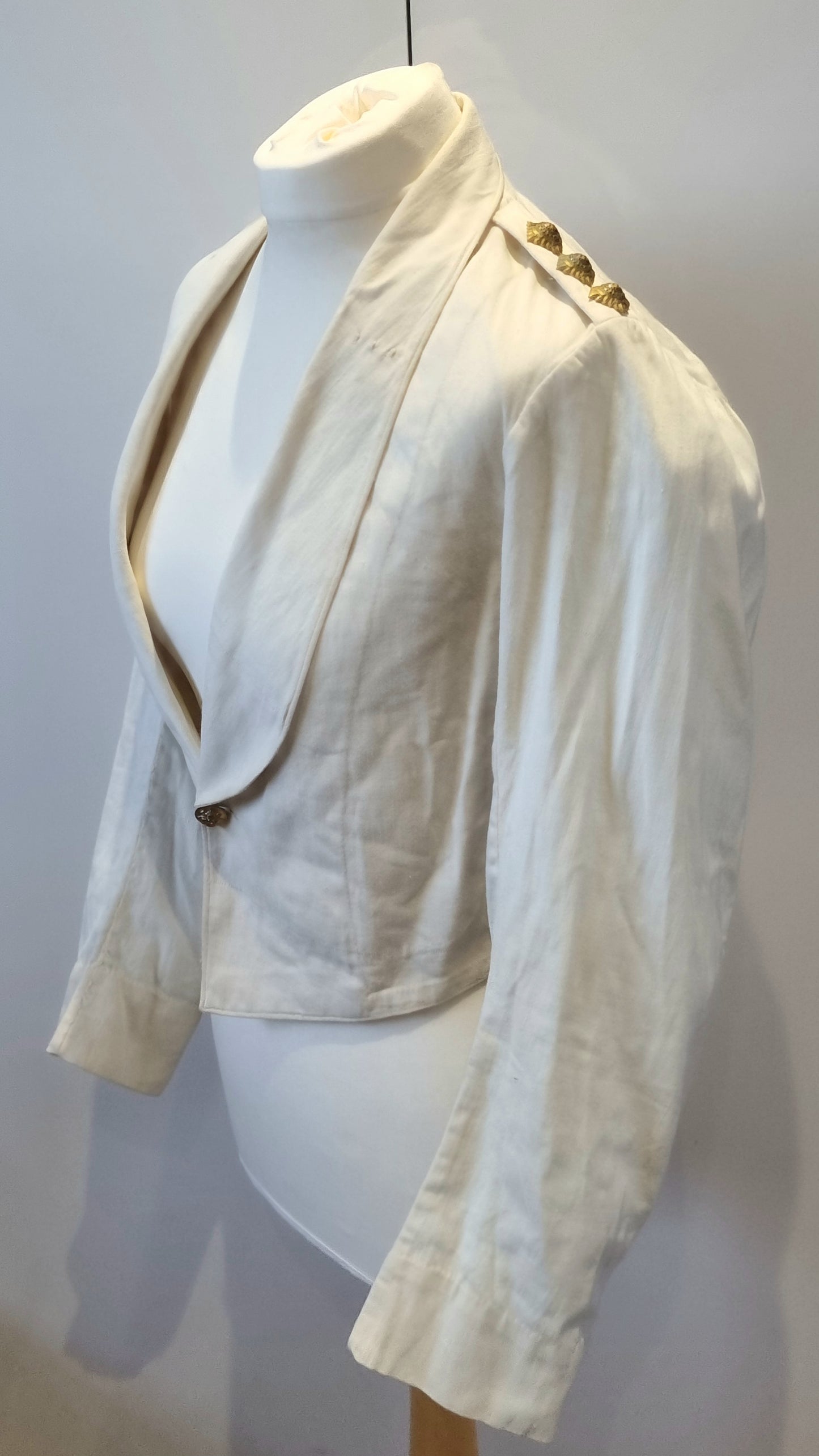 Victorian Boer War Era HLI Captain's White Cotton Mess Dress Jacket
