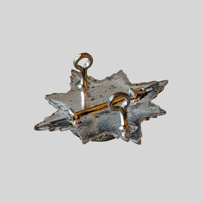 4th/7th Dragoon Guards Frosted Silvered Cap Badge
