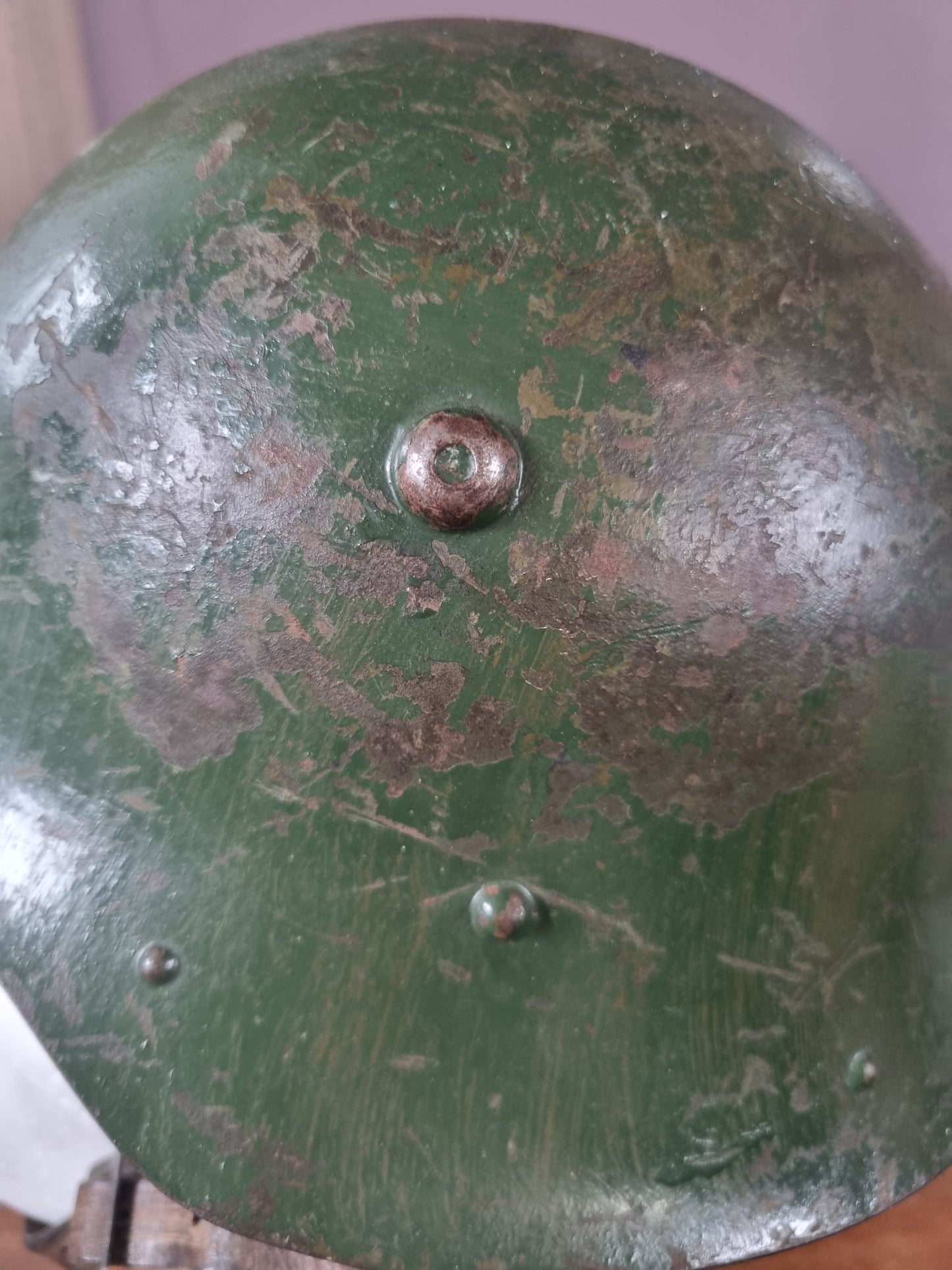 Post War Reused WW2 Bulgarian M36 Type C Helmet