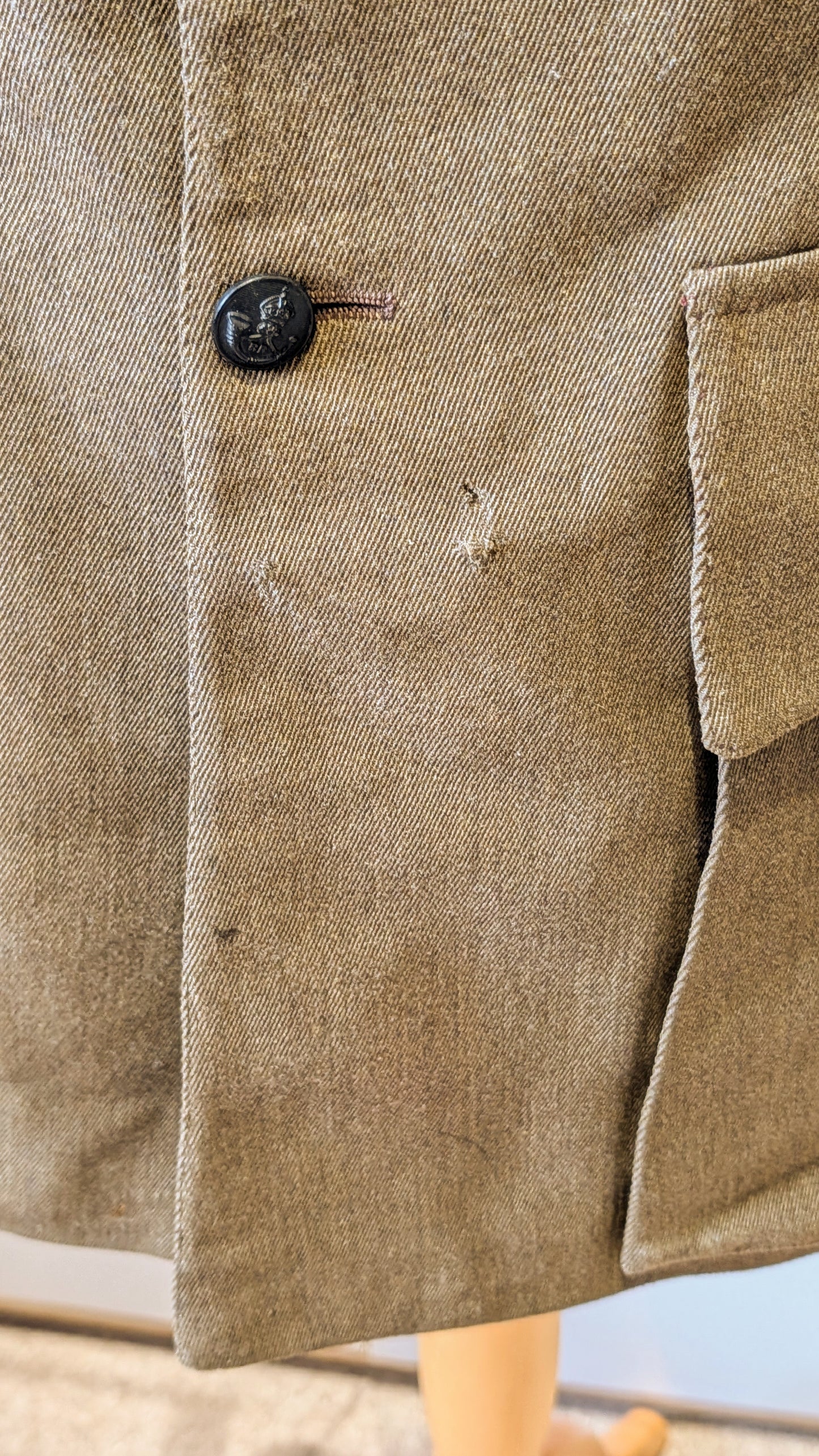 WW1 British Army Captain's Rifle Brigade Uniform Jacket Dated 1918