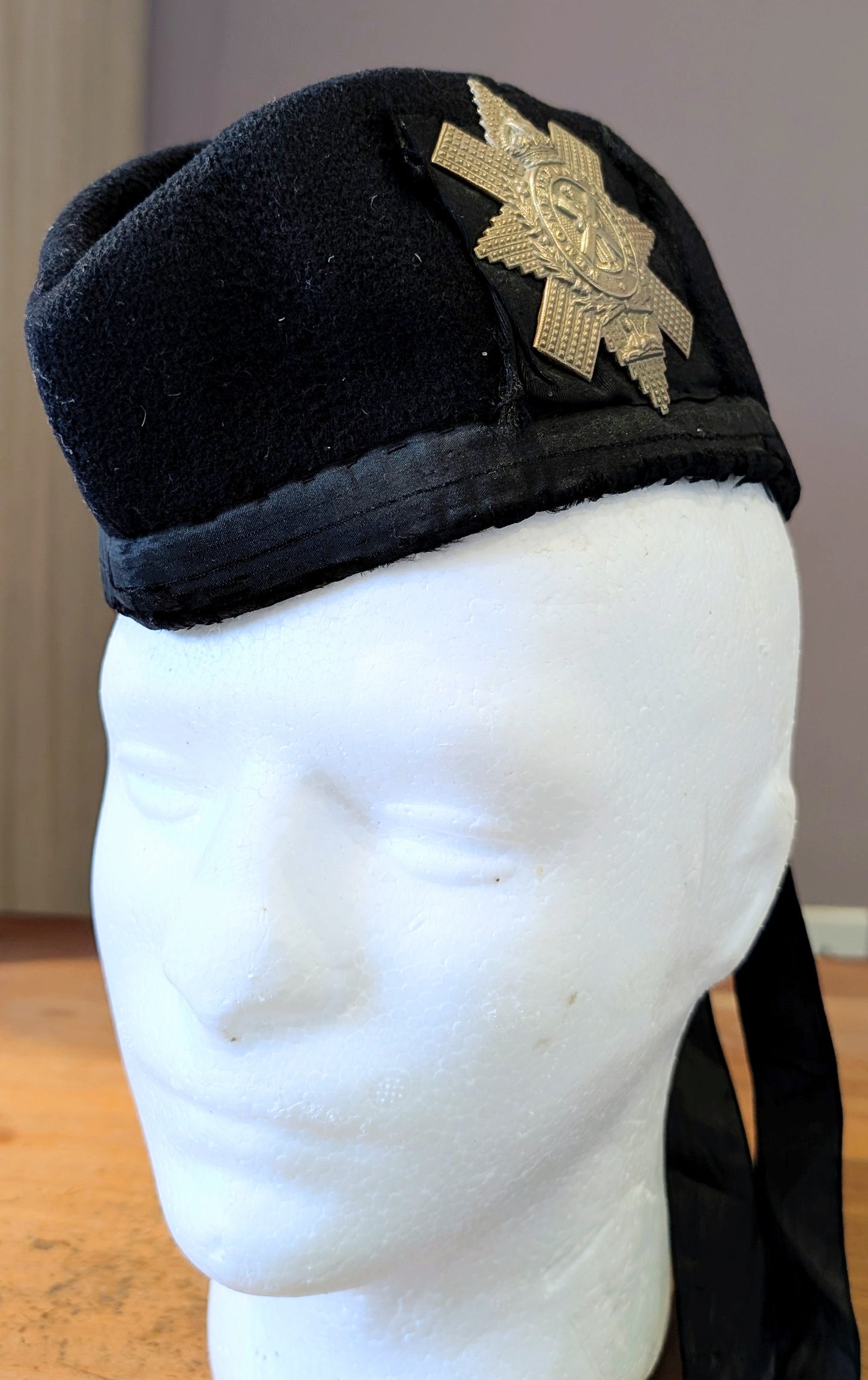 WW2 Era British Army Royal Highlanders Black Watch Glengarry Cap