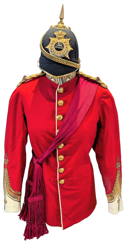 SOLD! Victorian South Staffordshire Home Service Helmet & Major's Scarlet Uniform