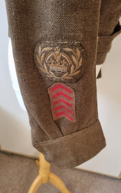 SOLD! WW2 ROYAL SIGNALS CANADIAN MADE BATTLEDRESS + SIDECAP + VE DAY PHOTOS TO THE SAME SOLDIER