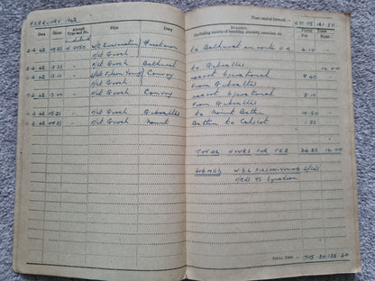 SOLD! WW2 Indian Airforce Flying Log Book to Gerald Jarman, Air Gunner/Observer, Anti Submarine Warfare